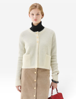 Sienna Cardigan Ull/Mohair Creme