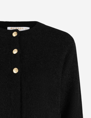Sienna Cardigan Ull/Mohair Svart