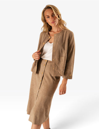 Sabrina Kjol Mocka Beige
