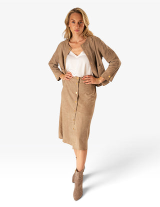 Sabrina Kjol Mocka Beige