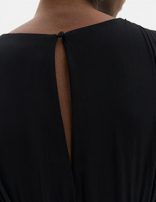 Jadie Klänning V-neck Ruffle Svart