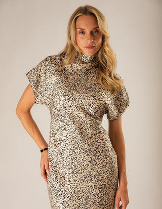 Alivia Klänning Creme/Svart