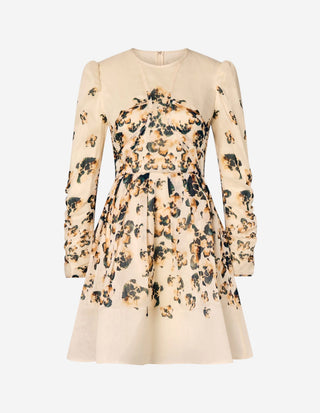 Leoni Klänning Blå/Beige