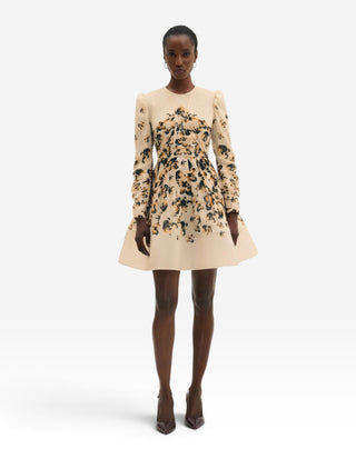 Leoni Klänning Blå/Beige