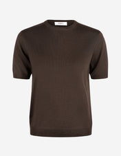 T-shirt Merinoull Mörkbrun