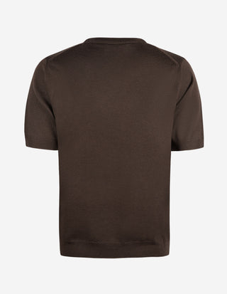 T-shirt Merinoull Mörkbrun