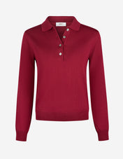 Poloshirt Merinoull Burgundy
