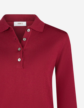 Poloshirt Merinoull Burgundy