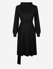 Turtle Neck Klänning Merinoull Svart