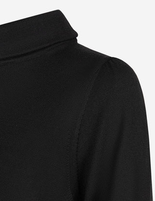Turtle Neck Klänning Merinoull Svart