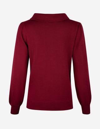Turtle Neck Tröja Merinoull Burgundy