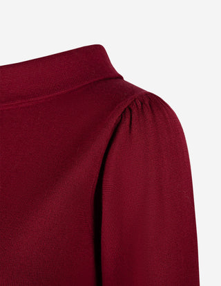 Turtle Neck Tröja Merinoull Burgundy