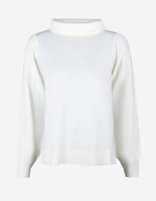 Turtle Neck Tröja Merinoull Benvit