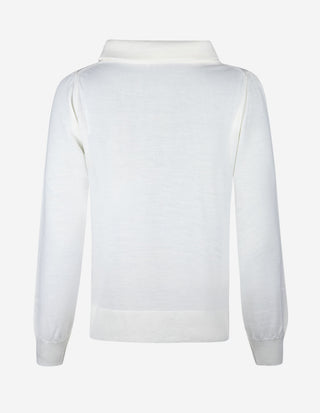 Turtle Neck Tröja Merinoull Benvit