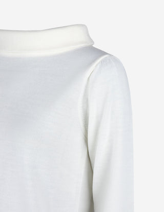 Turtle Neck Tröja Merinoull Benvit