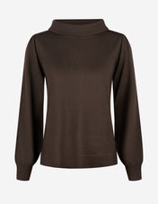 Turtle Neck Tröja Merinoull Mörkbrun