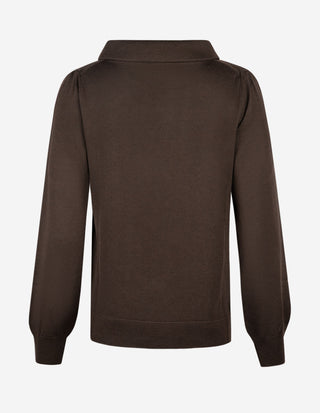Turtle Neck Tröja Merinoull Mörkbrun
