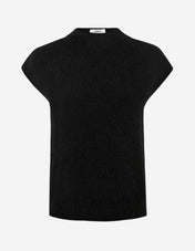Mock Neck Slipover Mohair Svart