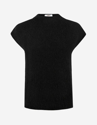 Mock Neck Slipover Mohair Svart
