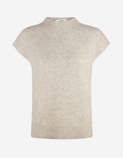 Mock Neck Slipover  Mohair Ljusbeige