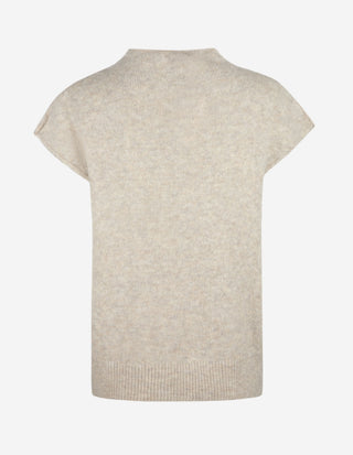 Mock Neck Slipover  Mohair Ljusbeige