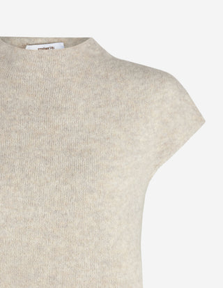 Mock Neck Slipover  Mohair Ljusbeige