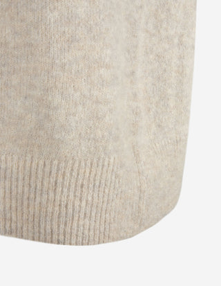 Mock Neck Slipover  Mohair Ljusbeige