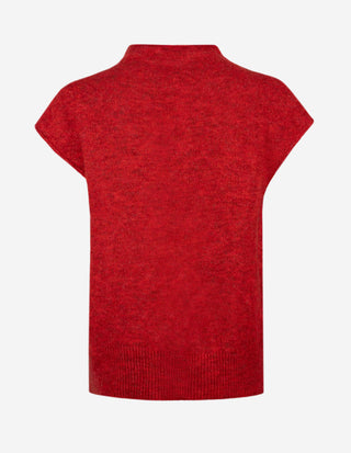 Mock Neck Slipover Mohair Röd
