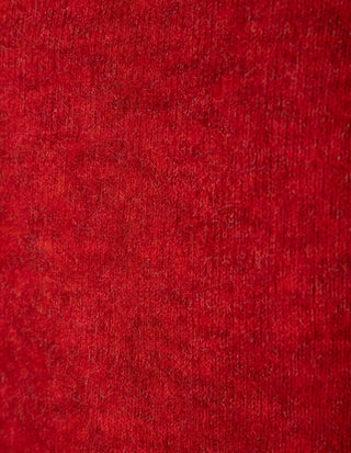 Mock Neck Slipover Mohair Röd