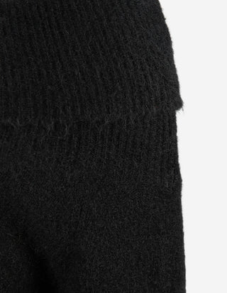 Boat Neck Tröja Mohair Svart