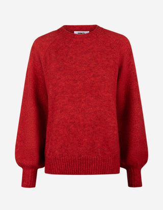 Chunky Tröja Mohair Röd