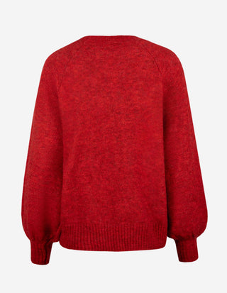 Chunky Tröja Mohair Röd