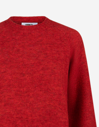 Chunky Tröja Mohair Röd