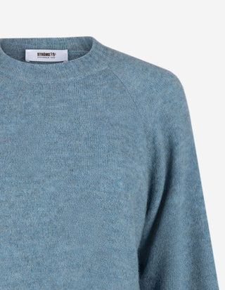 Chunky Tröja Mohair Blå