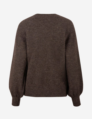Chunky Tröja Mohair Brun