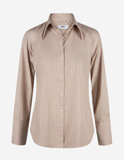 Molly Skjorta Randig Beige
