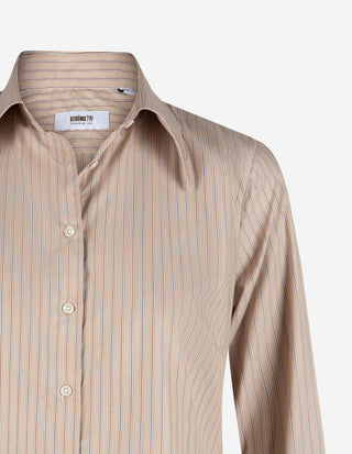 Molly Skjorta Randig Beige