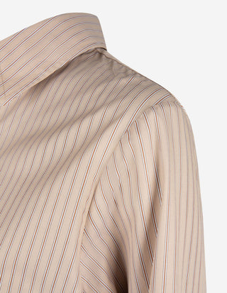 Mirja Skjorta Randig Beige