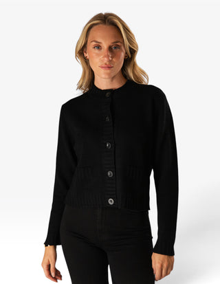 Alexandra Cardigan Ull/Kashmir Svart