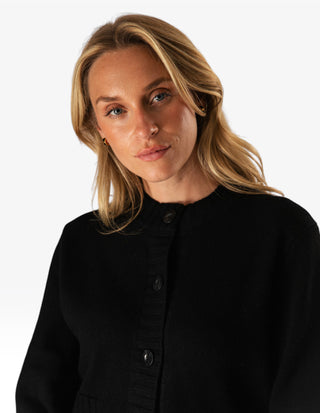 Alexandra Cardigan Ull/Kashmir Svart