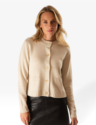 Alexandra Cardigan Ull/Kashmir Creme