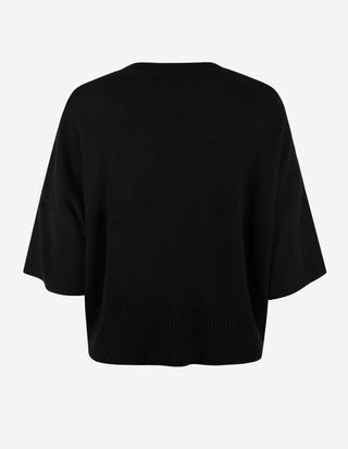 Samantha Top Slipover Ull/Kashmir Svart