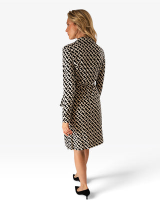 Jeanne Omlottklänning Silk Svart/Vit