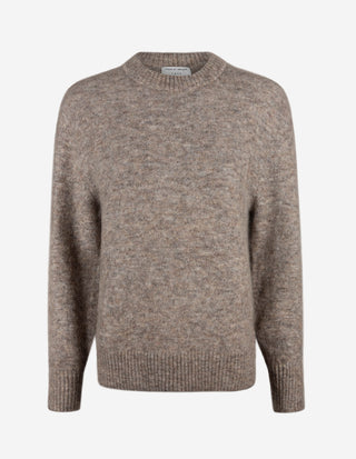 Cleo Tröja Mohair/Merino Gråbeige