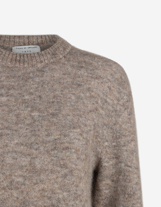 Cleo Tröja Mohair/Merino Gråbeige