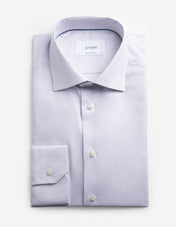 Contemporary Fit Skjorta Twill Rutig Beige