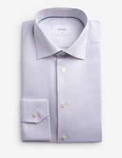 Slim Fit Skjorta Twill Rutig Beige