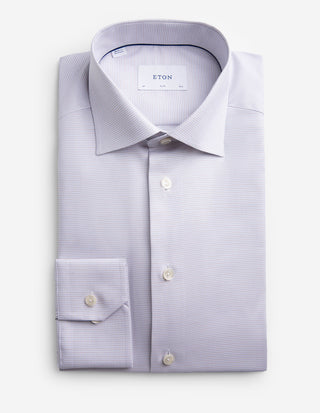 Slim Fit Skjorta Twill Rutig Beige