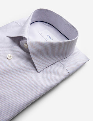Slim Fit Skjorta Twill Rutig Beige