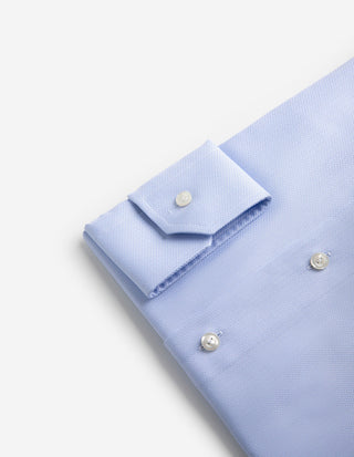 Slim Fit Skjorta Twill Fiskben Ljusblå